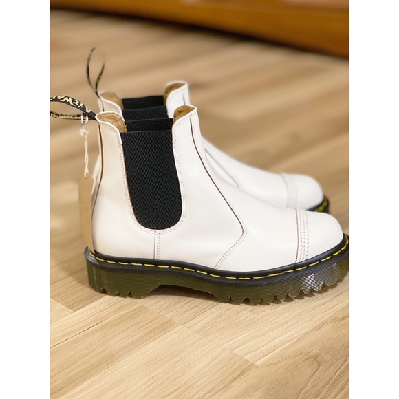 Dr. Martens 2976 Bex Made In England Toe Cap Chelsea Boots in White - Picture 8 of 13